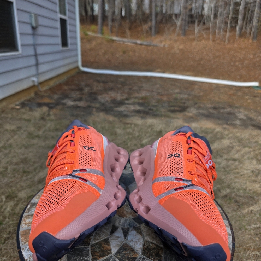 On Cloudsurfer Trail 3ME10112150 Flame Running Shoes Men Sz 11 Worn 1x With Box - Picture 7 of 11